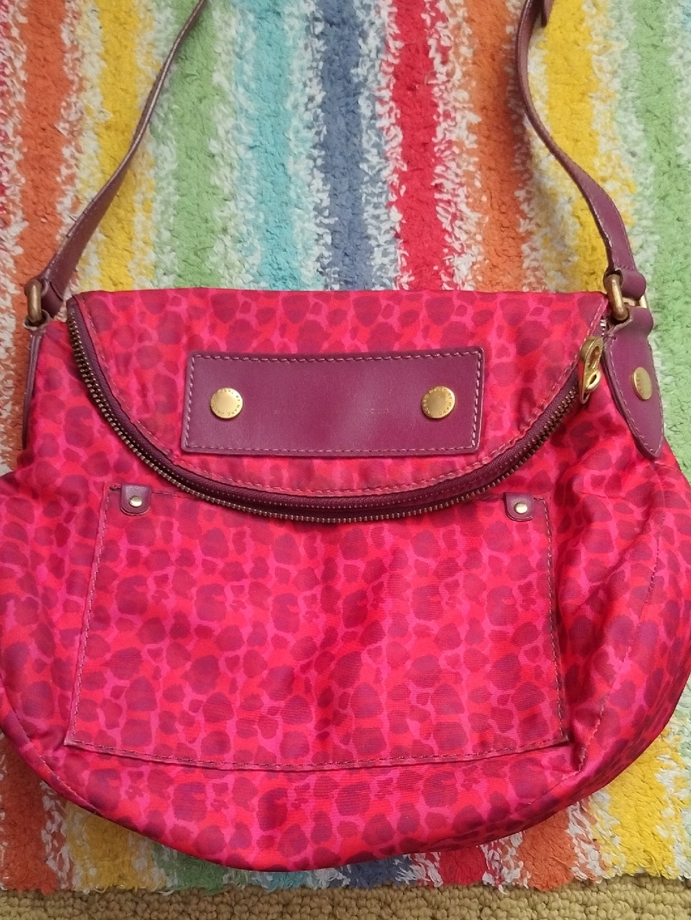 Marc Jacobs Pink And Red Leopard Print Bag - Picture 2 of 6